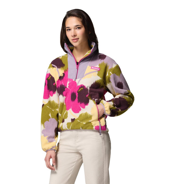 Columbia women's sequoia grove half zip fucshia side