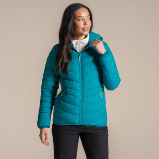 Buy teal Craghoppers Womens Compresslite IX Hooded Insulating Jacket