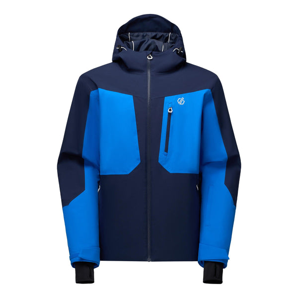 Dare2b Eagle IV men’s waterproof ski jacket in Athletic blue and navy front product view

