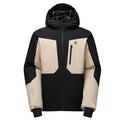 Dare2b Eagle IV Men's Ski Jacket in Pepper – Front product view of black and beige Pepper jacket
