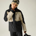 Dare2b Eagle IV Men's Ski Jacket in Pepper – Model front view wearing the black and beige ski jacket
