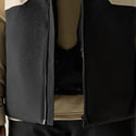 Dare2b Eagle IV Men's Ski Jacket in Pepper – Close-up of internal snow skirt with snap fastening
