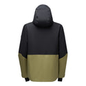 Back view of Dare2b Mens Halfpipe IV ski jacket in Olive and Black
