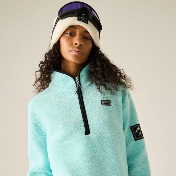Dare 2b Women’s Slide Out Fleece – Recycled Borg Half Zip Ski Midlayer
