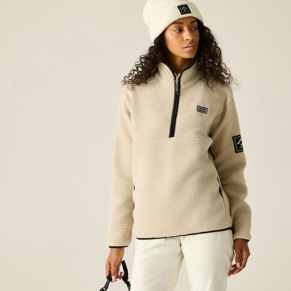 Dare 2b Women’s Slide Out Fleece – Recycled Borg Half Zip Ski Midlayer
