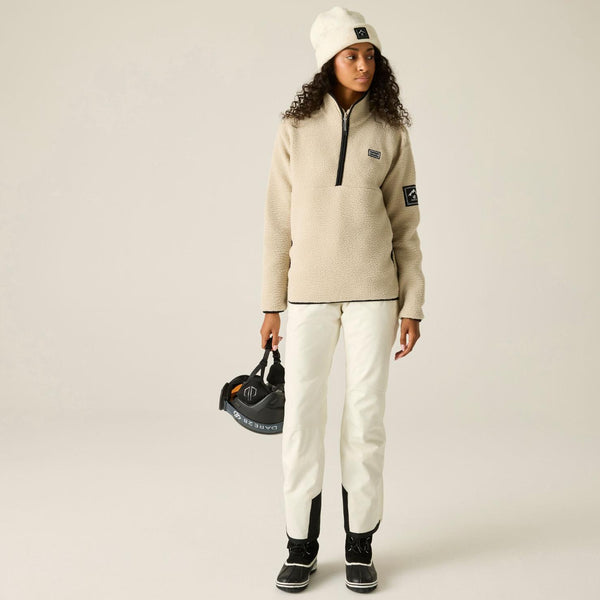 Dare 2b Women’s Slide Out Fleece – Recycled Borg Half Zip Ski Midlayer