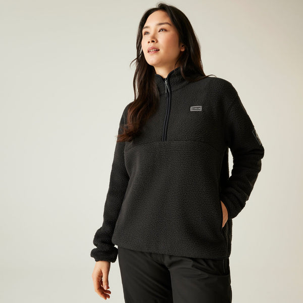 Dare 2b Women’s Slide Out Fleece – Recycled Borg Full Zip Ski Midlayer - Borderland Muff