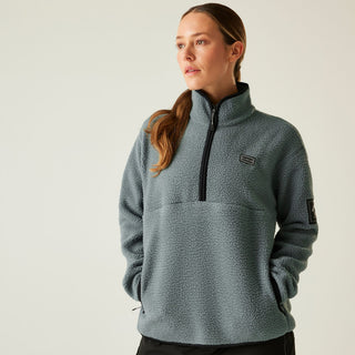 Dare 2b Women’s Slide Out Fleece – Recycled Borg Full Zip Ski Midlayer - Borderland Muff