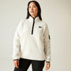Dare 2b Women’s Slide Out Fleece – recycled borg half zip women’s ski midlayer white