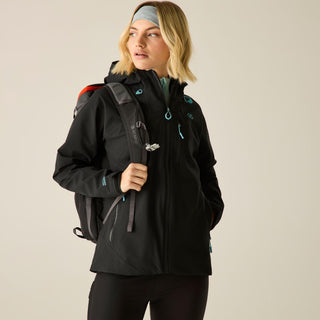 Dare 2b Women's Torrek III Waterproof Jacket Black with ARED 35K protection for hiking and walking