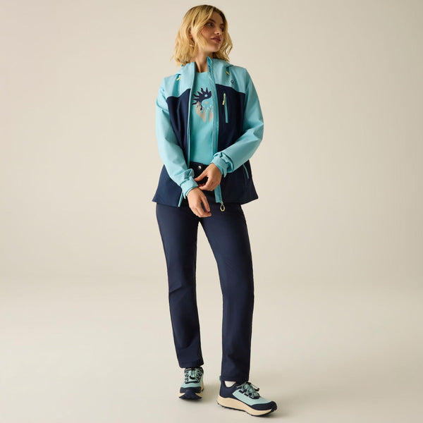 Women's Dare 2b Torrek III Navy hiking jacket for mountain and trail adventures
