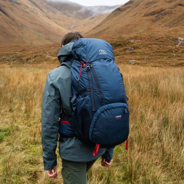 Highlander IVAR 50L Rucksack | Lightweight Hiking Backpack with Rain Cover