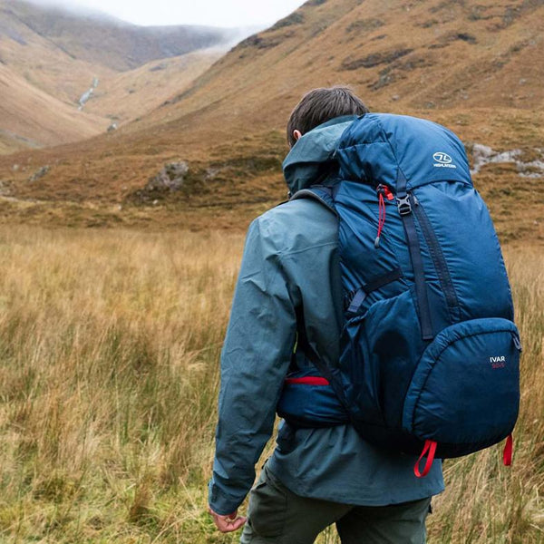 Highlander IVAR 50L Rucksack | Lightweight Hiking Backpack with Rain Cover