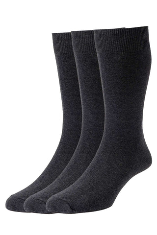 HJ Hall Cotton Rich 3 Pair Pack | Executive Plain Knit HJ7116/3 - Borderland Muff