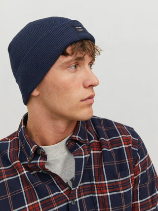 Jack & Jones JACDNA Recycled Knit Beanie – Unisex Winter Hat - Borderland Muff