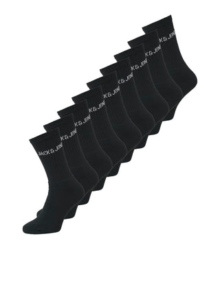 Jack & Jones JACREGEN Tennis Socks 9 Pack in black and white men's comfortable sports socks made with recycled cotton