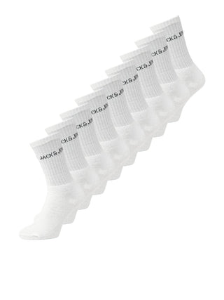 Jack & Jones JACREGEN Tennis Socks 9 Pack in black and white men's comfortable sports socks made with recycled cotton