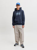Jack & Jones JCO Fusion Box Sweat Hoodie – Organic Cotton Relaxed Fit Men's Hoodie