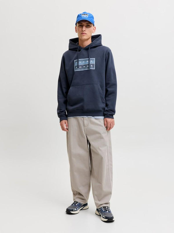 Jack & Jones JCO Fusion Box Sweat Hoodie – Organic Cotton Relaxed Fit Men's Hoodie
