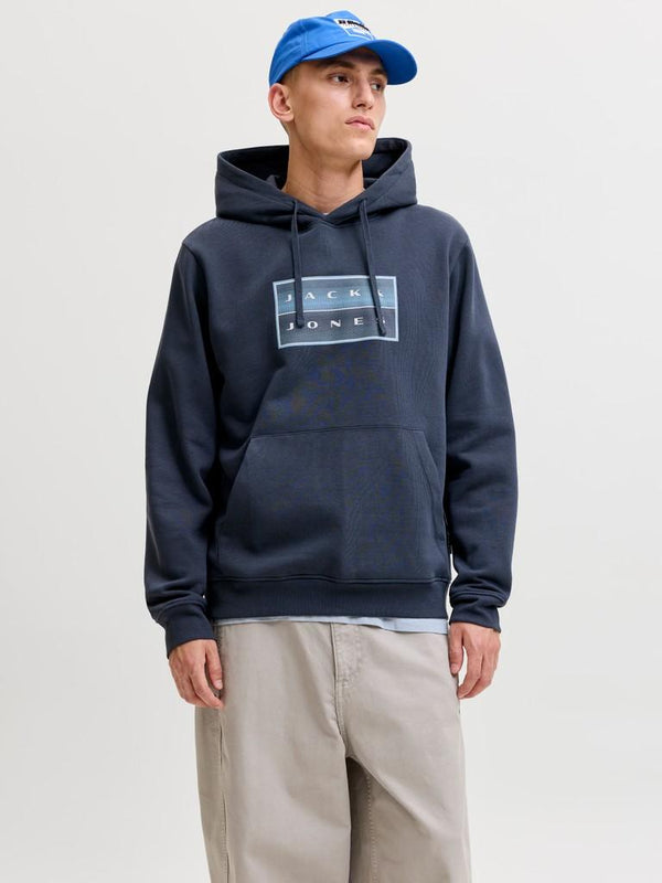 Jack & Jones JCO Fusion Box Sweat Hoodie – Organic Cotton Relaxed Fit Men's Hoodie
