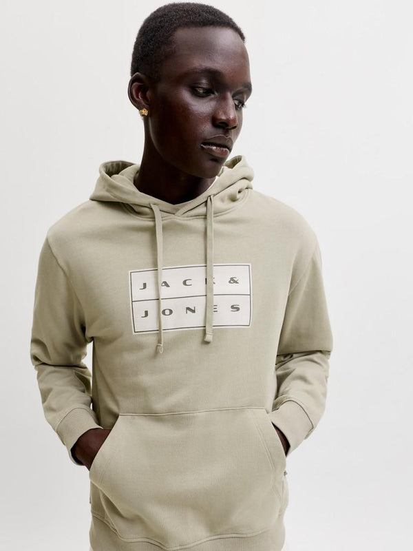 Jack & Jones JCO Fusion Box Sweat Hoodie – Organic Cotton Relaxed Fit Men's Hoodie