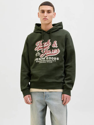 Jack & Jones JJELOGO Sweat Hoodie Ireland – Organic Cotton Men's Hoodie - Borderland Muff