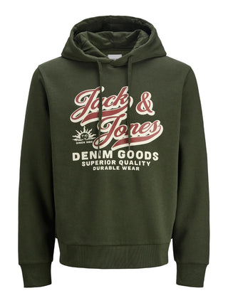 Jack & Jones JJELOGO Sweat Hoodie Ireland – Organic Cotton Men's Hoodie - Borderland Muff