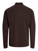 Jack & Jones Premium Ethan Quarter Zip Polo Shirt – Men's Long Sleeve Regular Fit Polo - Borderland Muff