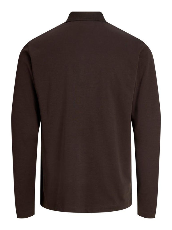 Jack & Jones Premium Ethan Quarter Zip Polo Shirt – Men's Long Sleeve Regular Fit Polo - Borderland Muff