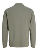 Jack & Jones Premium Ethan Quarter Zip Polo Shirt – Men's Long Sleeve Regular Fit Polo - Borderland Muff