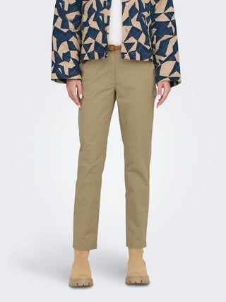 JDY Chicago Womens Belted Chino Trousers - Borderland Muff