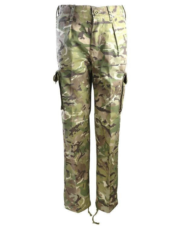 Kombat Kids Camo Trousers in BTP – 6 pockets, zip fly, polycotton ripstop