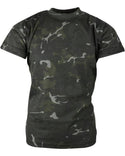 Kombat Kids Camo T-Shirt in BTP Black – 50% cotton, 50% polyester

