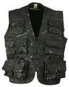 Kombat Kids Tactical Camo Vest in BTP Black – 11 pockets, zip front, polycotton ripstop