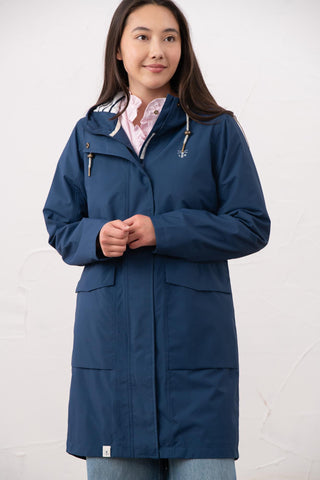 Lighthouse Beachcomber Long Ladies Waterproof Jacket | Lightweight Raincoat - Borderland Muff