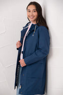 Lighthouse Beachcomber Long Ladies Waterproof Jacket | Lightweight Raincoat - Borderland Muff