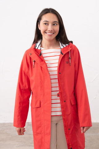 Lighthouse Beachcomber Long Ladies Waterproof Jacket | Lightweight Raincoat - Borderland Muff