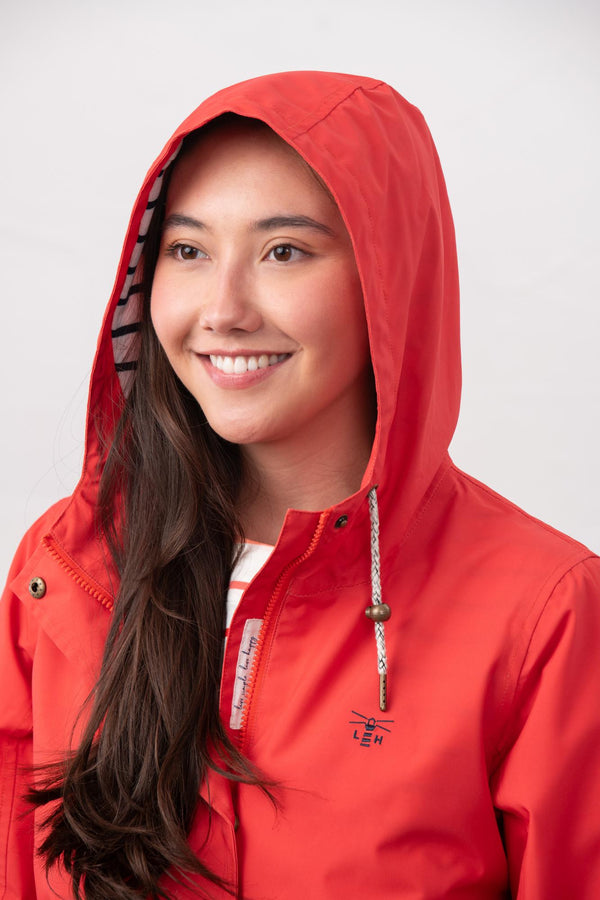 Lighthouse Beachcomber Long Ladies Waterproof Jacket | Lightweight Raincoat - Borderland Muff