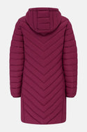 Lighthouse Laurel women's padded coat in Berry back view
