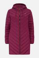 Lighthouse Laurel women's padded coat in Berry front view