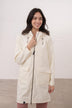 Lighthouse Lucy Long Ladies Showerproof Jacket | Rubberised Raincoat - Borderland Muff