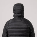 Mac in a Sac Summit insulated black down jacket shoulder detail