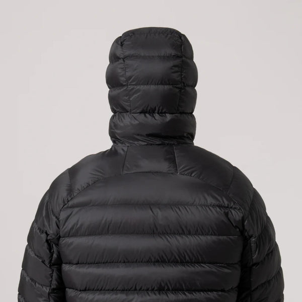Mac in a Sac Summit insulated black down jacket shoulder detail