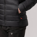 Mac in a Sac Summit insulated black down jacket pocket detail