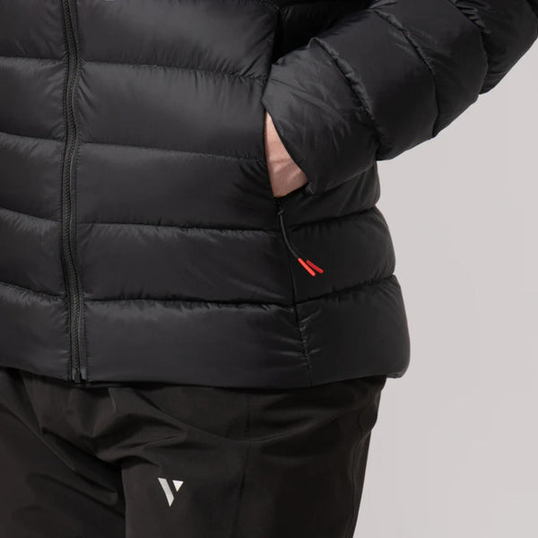 Mac in a Sac Summit insulated black down jacket pocket detail