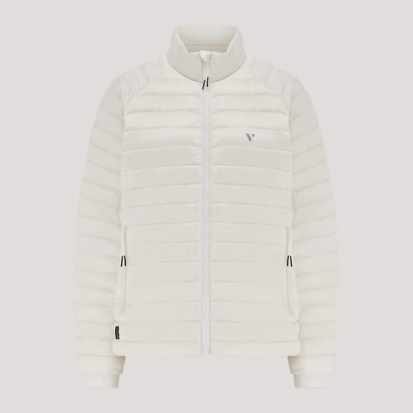 Mac in a Sac Nova women’s lightweight down jacket in Alpine White, front product
