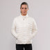 Mac in a Sac Nova women’s lightweight down jacket in Alpine White, model front
