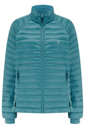 Front product view of Mac in a Sac Nova women’s down jacket in Atlantic Teal
