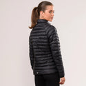 Back model view of Mac in a Sac Nova women’s Jet Black quilted down jacket
