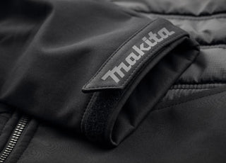 Black Makita shield jacket with a Makita logo on the sleeve